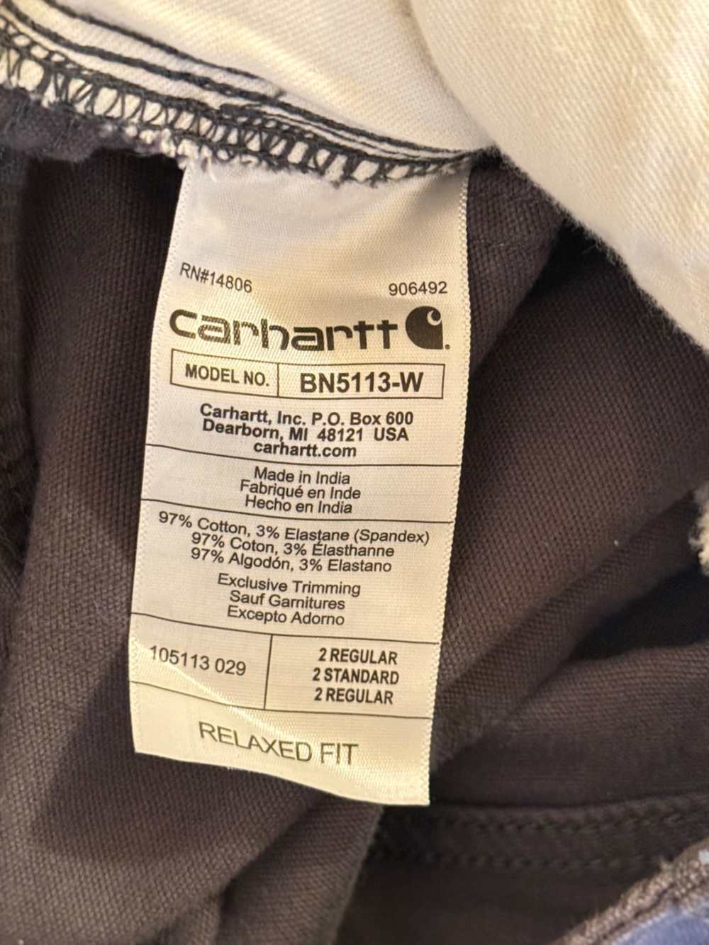 Carhartt Women's Rugged Flex Relaxed Fit Canvas Work Pants Size 2 - Picture 7 of 7